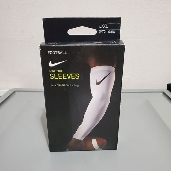 Nike Other - Nike Pro Dri Fit 3.0 Size L/XL Compression Football Arm Sleeves White 2 …
